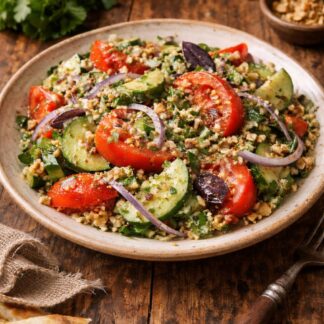 Pepinos y tomates con nueces