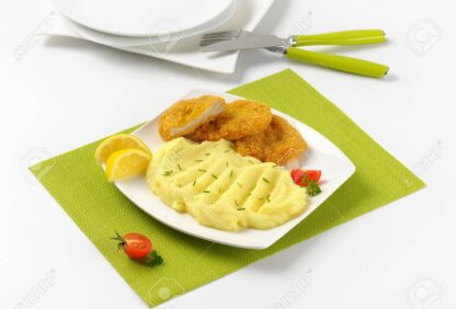Nuggets con puré de patatas